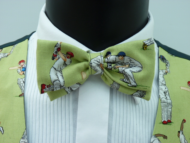 Cricket Pre Tied Bow Tie Pocketwatch Waistcoats